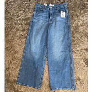 New Signature Levi Strauss Heritage High Rise Wide Leg Jeans size 6/28W